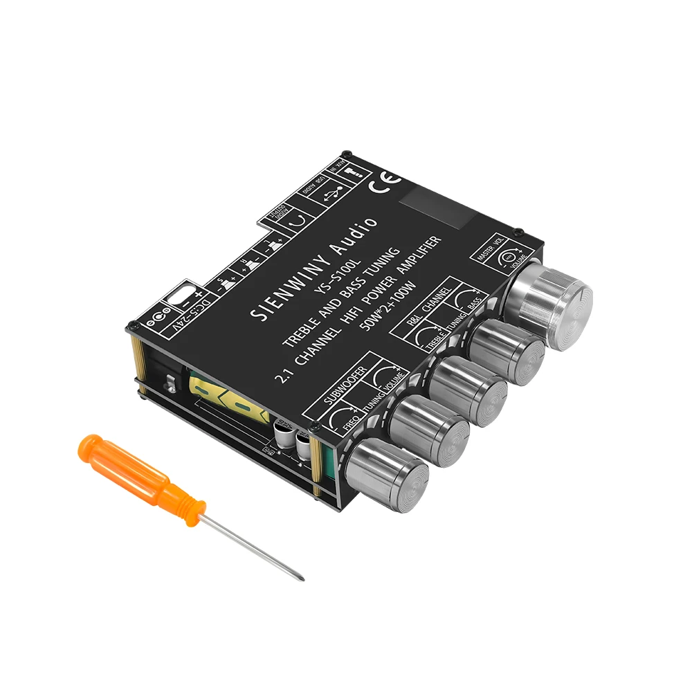 Audio Amplifier Board 2.1 3 Channel Audio Amplifier Module Bluetooth-compatible 5.1 CS8673E Amplifier Board DIY Home Audio Supports Phone APP Control