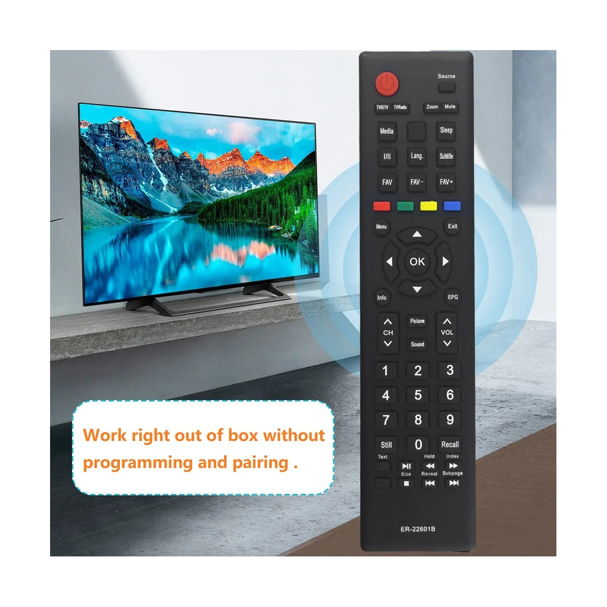 ER-22601B Replace Remote Control for Hisense TV L24K20D HL32K20D 24E33 32D33 32D36 50D36P 24D33 24F33 32D50 40D50P 40D50