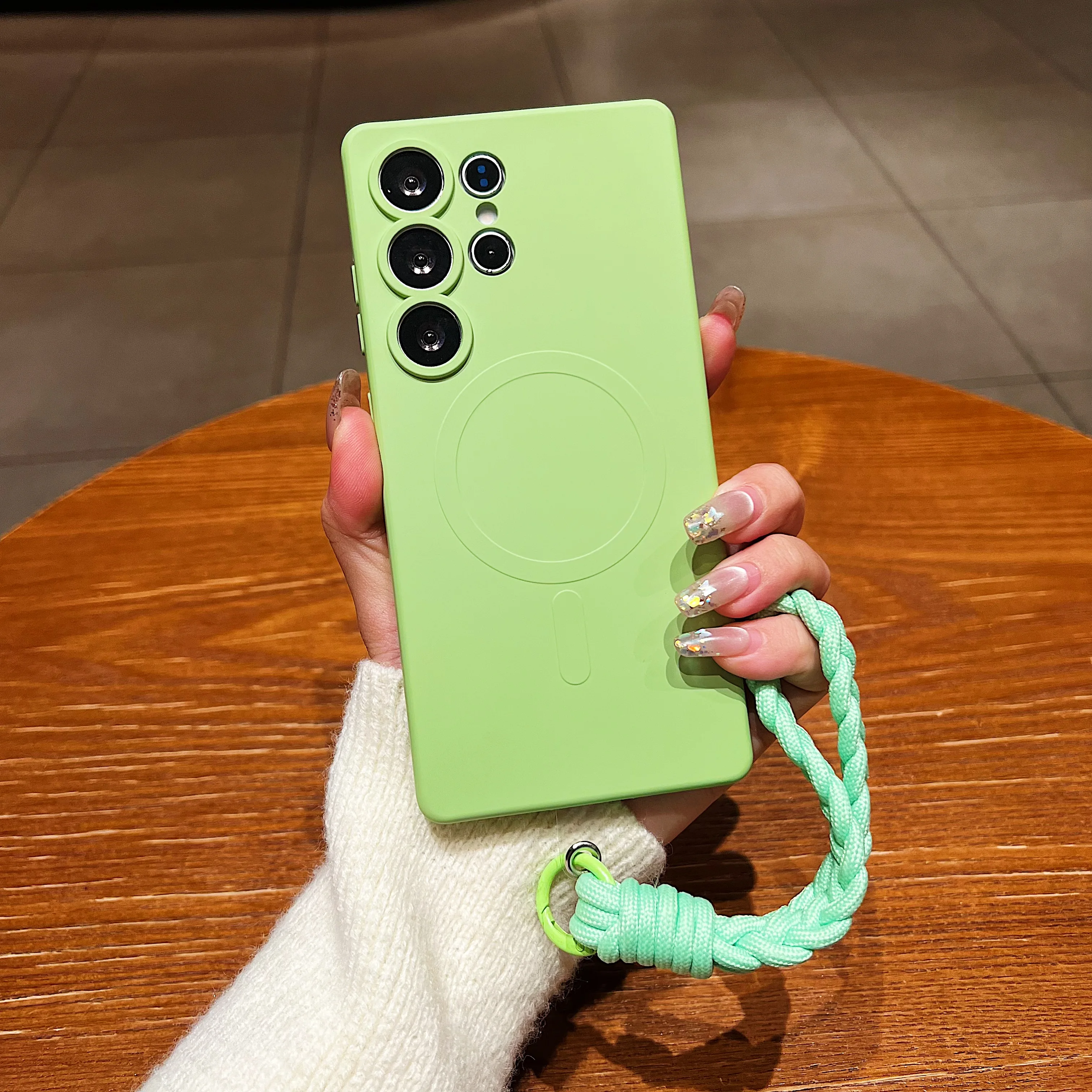 Enhanced Liquid Silicone Lanyard Case with MagSafe Compatibility
