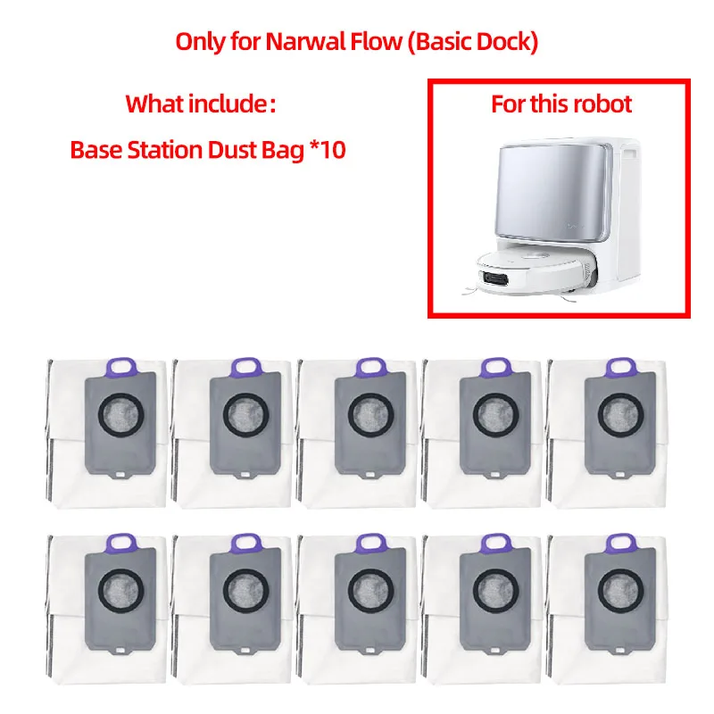 Kit d'accessoires de 12 pièces pour aspirateur robot Narwal Flow