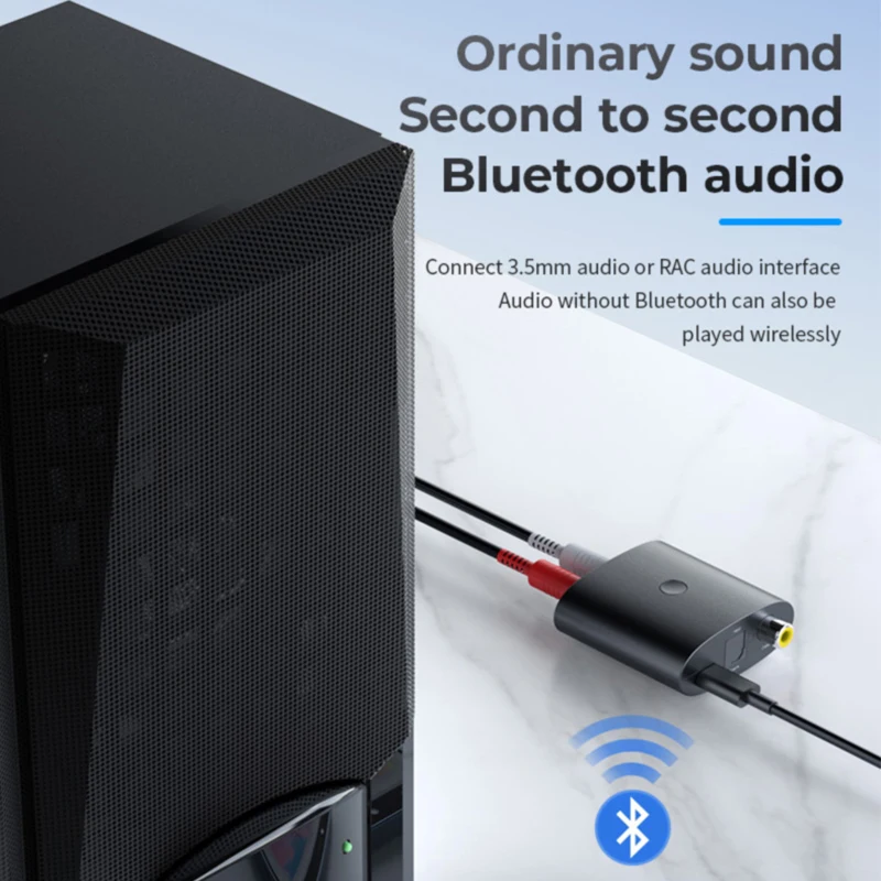Digital to Analog Audio DAC Converter Spdif Optical Fiber Signal to 3.5MM 3.5 AUX 2 RCA Amplifier Decoder Bluetooth 5.0 Receiver