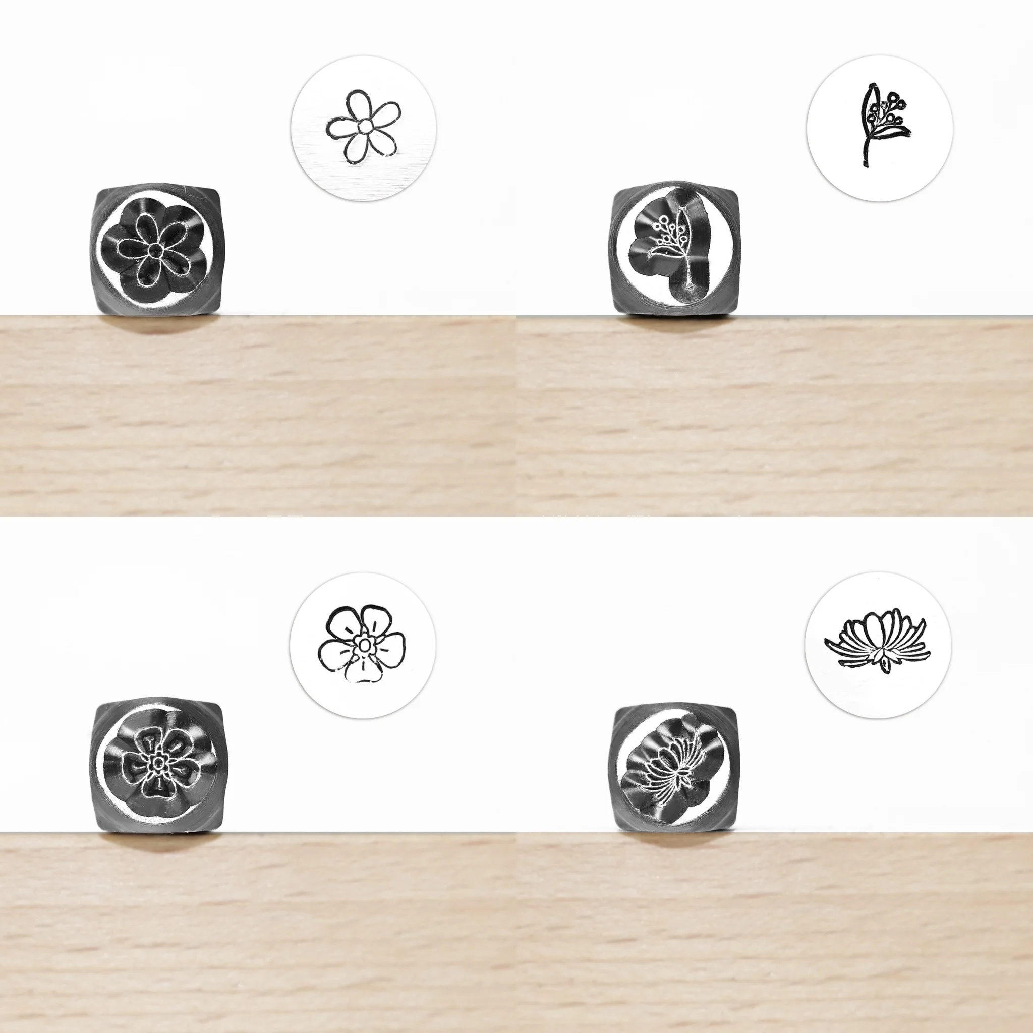 금속 스탬핑 쥬얼리 만들기 용품 꽃과 봄 시간 금속용 금속 디자인 스탬프, 쥬얼리(6mm)