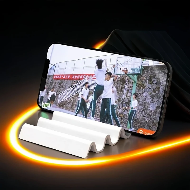 Wave Shaped Adjustable Desktop Holder for Phones, Tablets, and E-Books