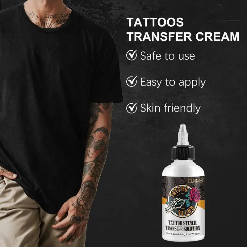 Stencil Transfer Cream 5oz Tattooing Soothing Gel Color Solution For Tattooing Paper