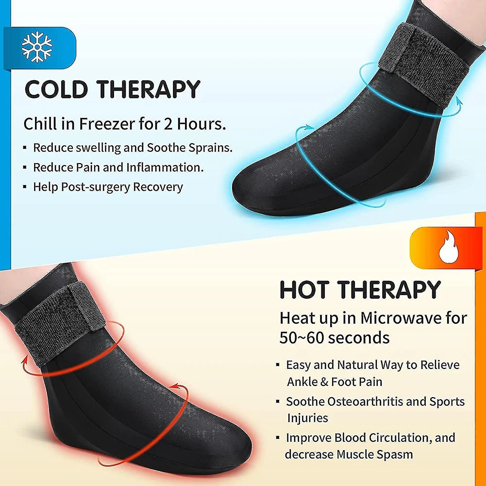 Dual-Use Hot Cold Compression Gel Sock Wearable Soothing Foot Pain Socks For Plantar Fasciitis