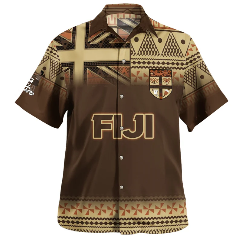 

Harajuku 3D Printed Philippines Fiji Flag Emblem Rugby Shirts HAPPY FIJI DAY Graphic Short Shirts For Men Hawaiian Clothing Tops