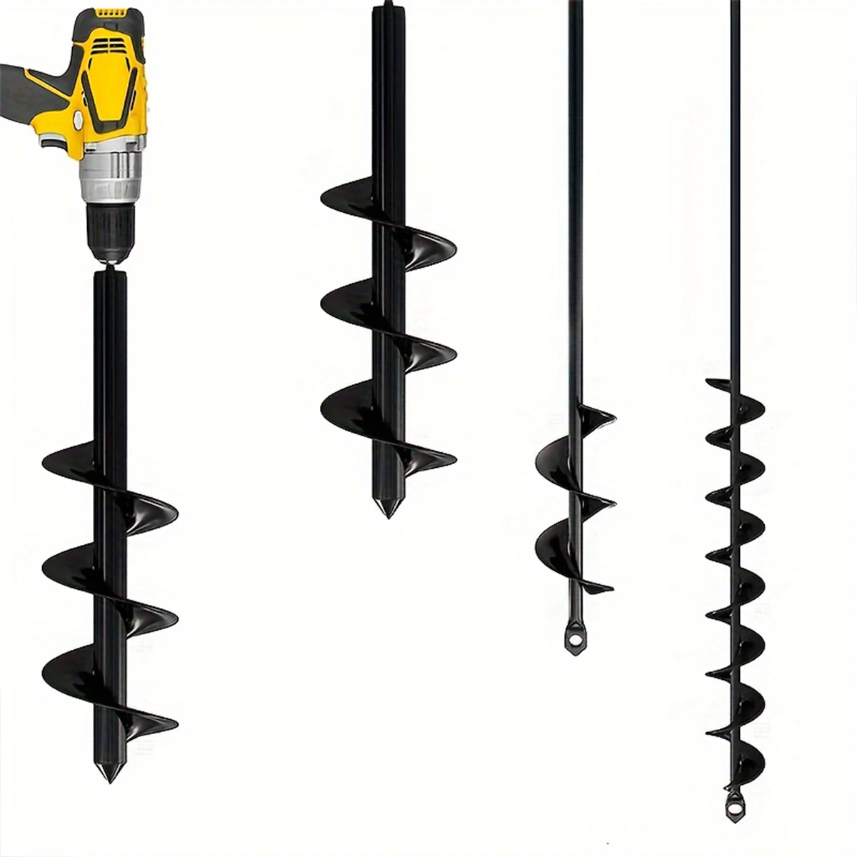 Spiral hole drill bit in use