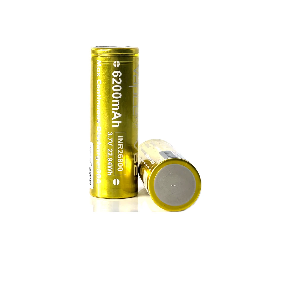 HIgh Drain Rechargable Battery Vapcell V62 6200mah Battery INR26800 26800 li-ion Power batteries Batteries 3.7v For flashlight