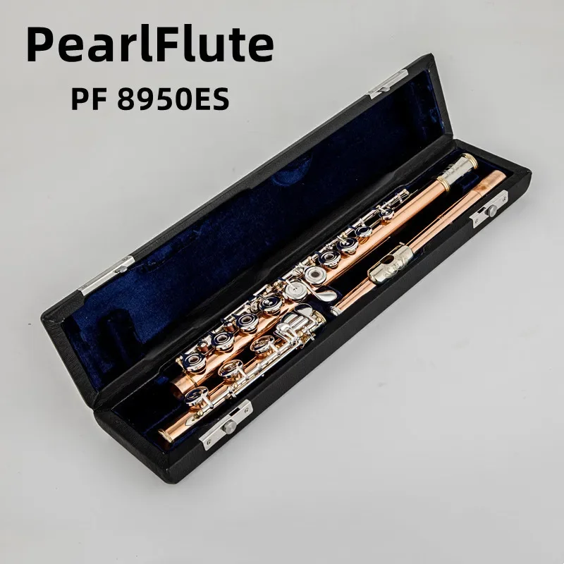 진주 퀀츠 PF-8950ES 플루트 하이 퀄리티, 인 구리, 17 키 플루트, 오픈 홀, E-Mech 플루트 악기 