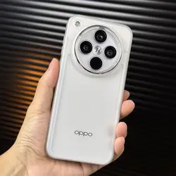 Luxury Soft Silicone Transparent TPU Case with Camera Protection Bumper for OPPO Find X7 (White)