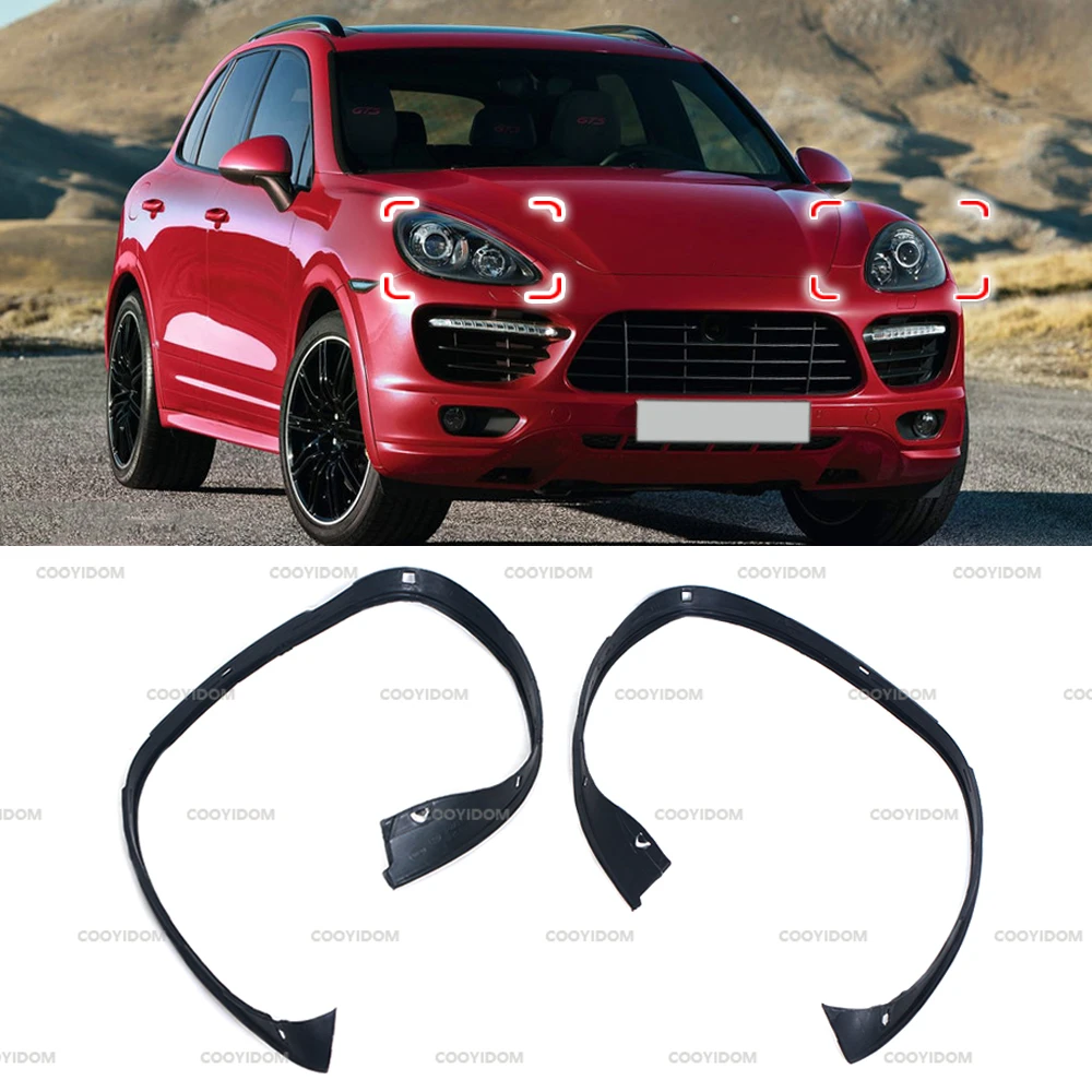 Headlight Trim Ring Car Headlight Rubber Sealing Strip Trim For Porsche Cayenne 2011 2012 2013 2014
