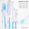 4-piece set 16” Long Bottle Brush Cleaner for Washing Beer/Wine/Thermos/Sport Well/Glass and Long Narrow Neck Sport Bottles 4
