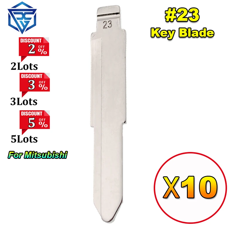 

10pcs/lot #23 Metal Blank Uncut Flip KD/VVDI Remote Key Blade For Suzuki Alto (Side Slot) S383 Mitsubishi Delica Southeast