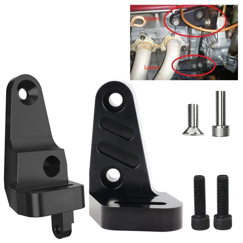 Lower + Upper Power Steering Bracket for Honda Civic 92-00 B16 GSR P72 B-Series