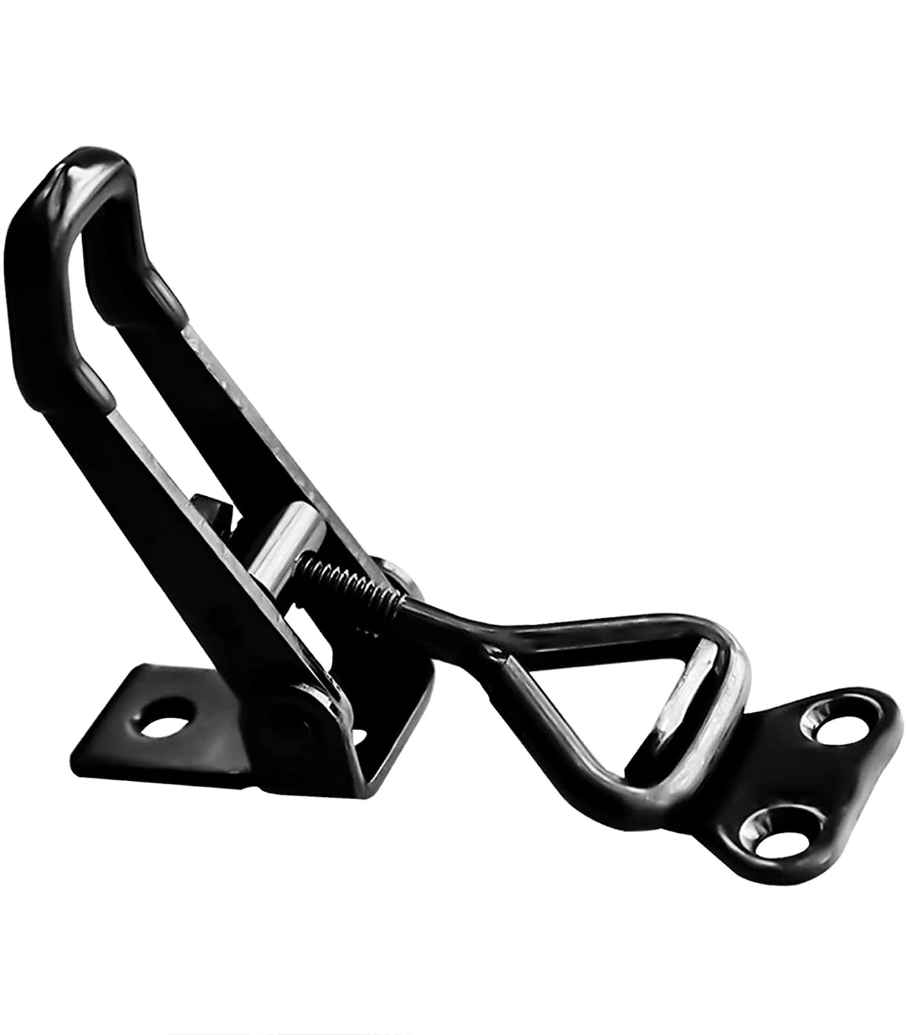 

4pcs Toggle Clamp GH-4001 Black Adjustable Toggle Clamp Steel Hasp Catch Clip Quick Fixture 220lbs For Cabinets Lockers Vehicles