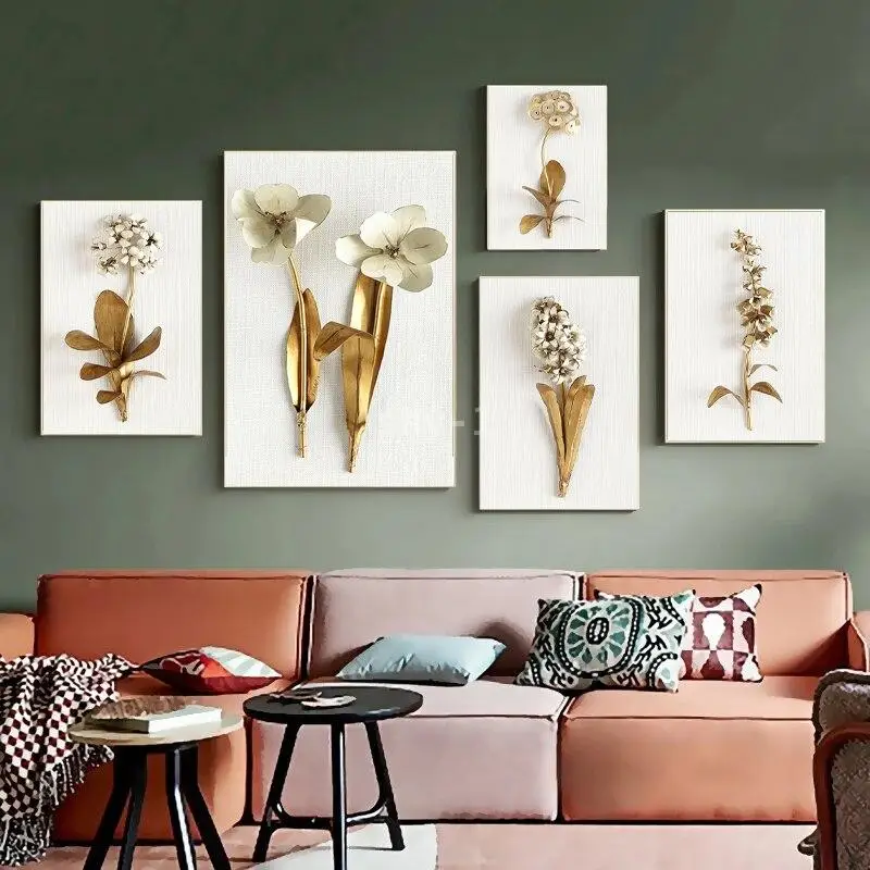 

Современные золотые тюльпаны белые цветы холст искусство элегантные золотые листья цветочные стены декор для гостиной спальни