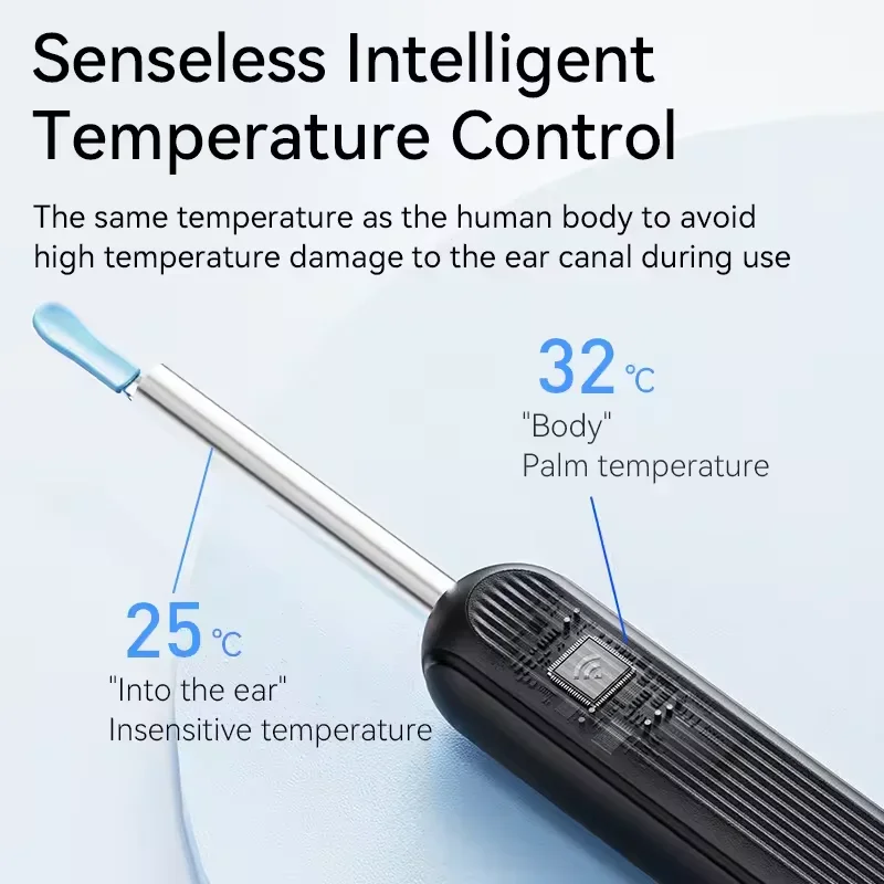 Smart Visual Cleaner With Camera Sticks USB C Charging Ear Wax Removal Tool WIFI Connection 6 LED Lights Earpick_voghion.com