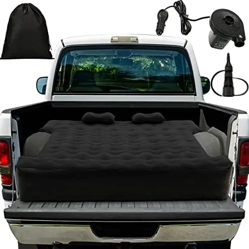 Надувной матрас для кровати грузовика на 5,5-футов, надувной матрас для путешествий с подушками