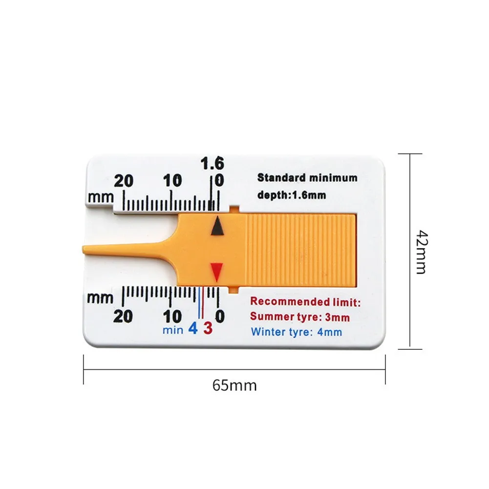 0-20mm Auto Car Wheel Tread Depthometer Depth Indicator Ruler Plastic thumbnail 3