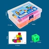 Magic Cube Puzzle Building Blocks Kindergarten Educational Color Recognition DIY Building Blocks Toys Gifts With Changing Colors 6