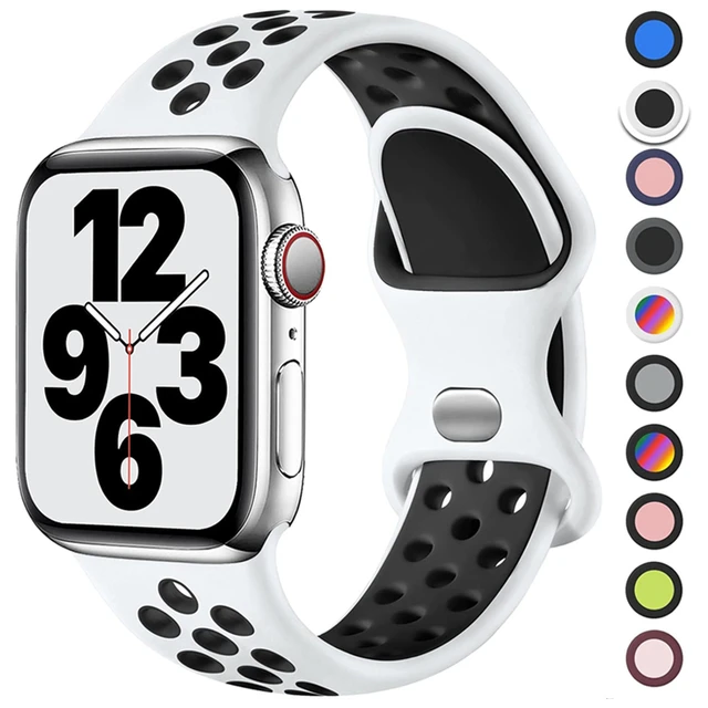 Bracelet pour Apple Watch, 44mm, 49mm, 45mm, 40mm, 41mm, 38mm, 42mm, bracelet de sport respirant, iwatch série 8 SE 7 6 5 9 Ultra 1