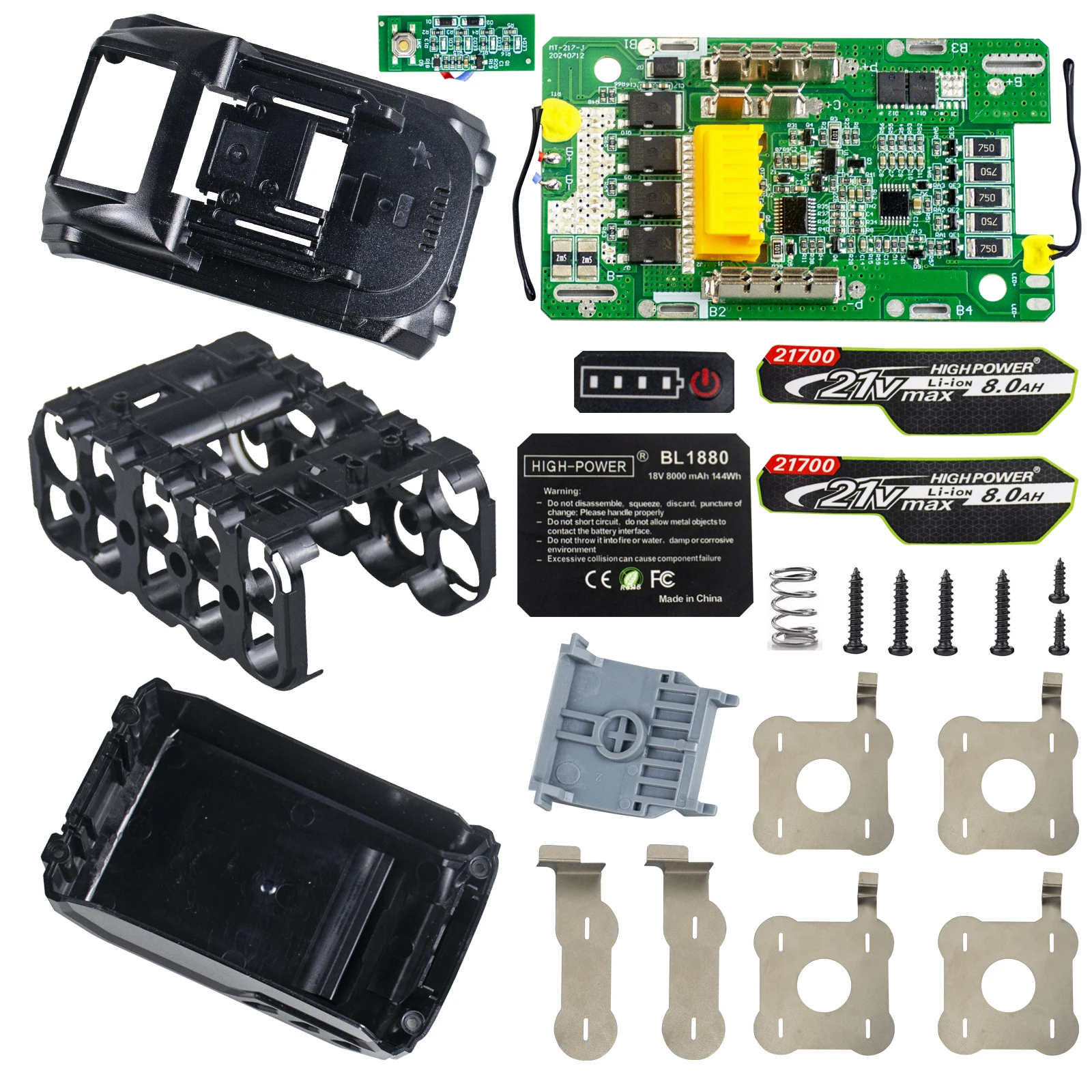 BL1830 10X21700 Li-Ion Batterie Fall PCB Lade Schutz Platine Shell Box BL1880 Für MAKITA 18V 6,0 Ah 8,0 Ah Gehäuse – Detail 10