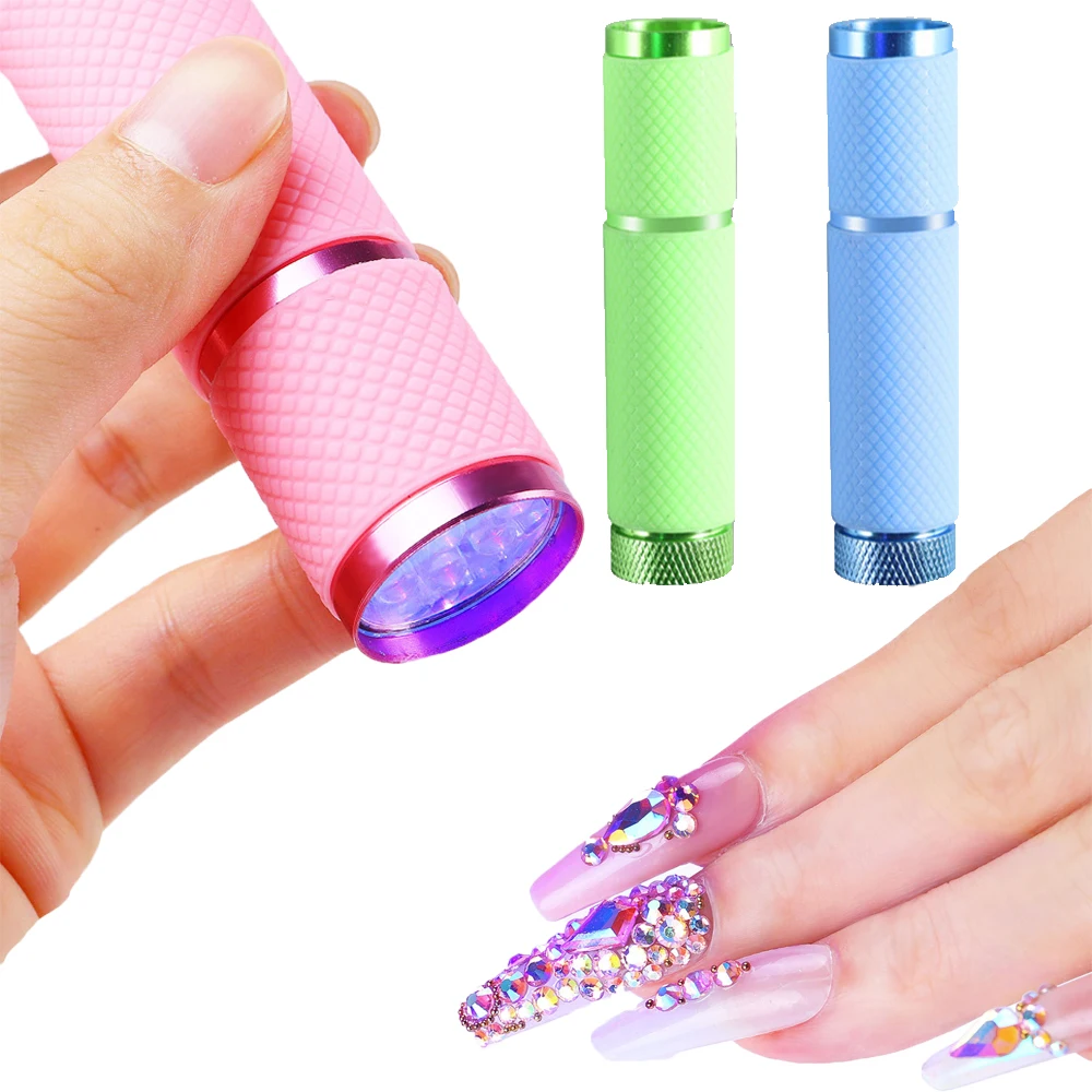 3Pcs Portable UV Nail Dryer - Mini 9 LED Flashlight