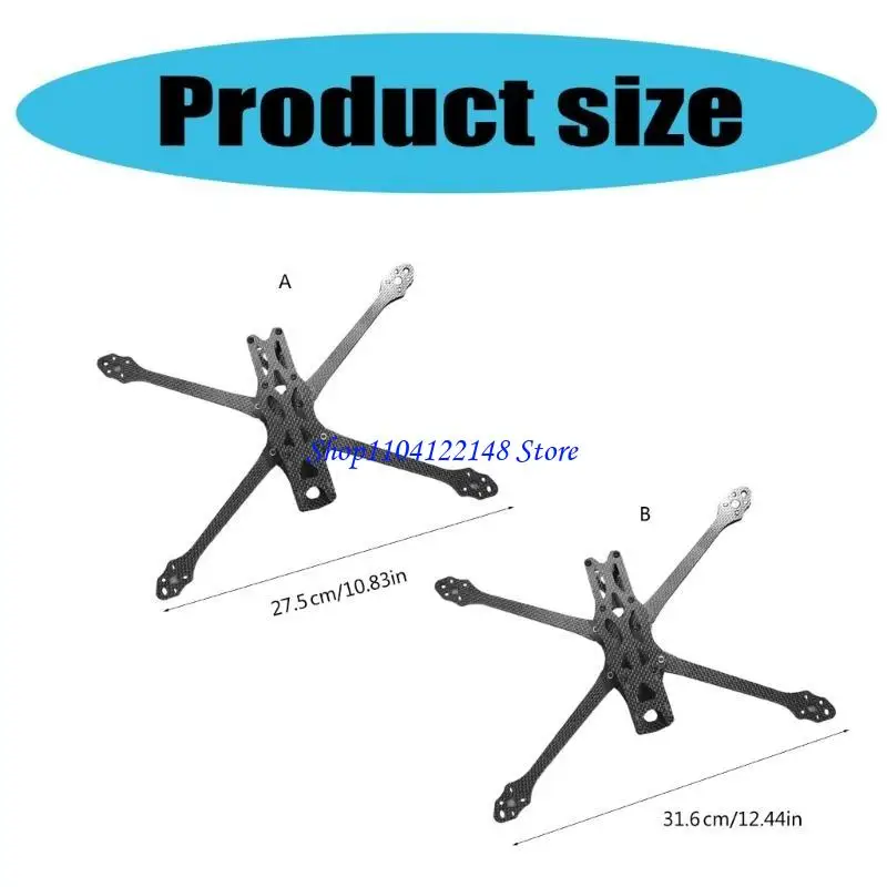 Cadre FPV 7/8 pouces Fibre Carbone 362/315mm pour Drone Course