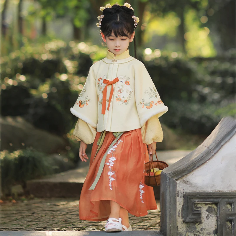 2023 traditional chinese beautiful dance hanfu dress girls women dynasty costume ancient chinese costumes cosplay stage wear Girls New Year's Hanfu Kids Ming Dynasty Princess Cosplay Ancient Dance Fairy Costume Lovely Children Christmas Vintage Clothing