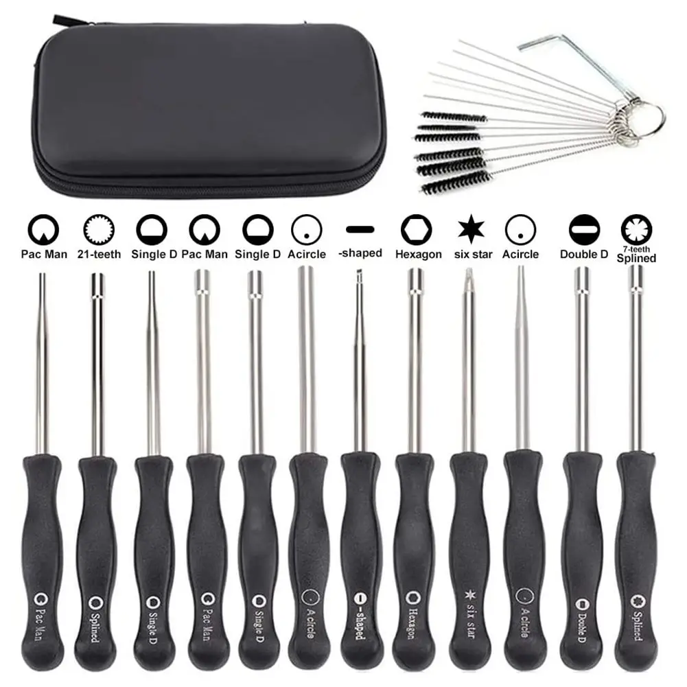 Carburetor Repair Tool Kit Carburetor Repair Tool Screwdriver Carburetor Adjustment Tool Single D Double D 7 21 Teeth Splined Hexagon Hex Socket Kit Set Stainless Steel