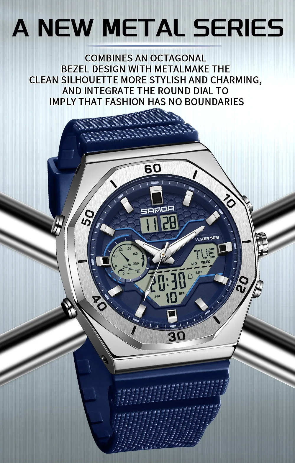 BE THE SUN デイノ SANDA Digital LED Watch Men Military Sport Quartz Wristwatch