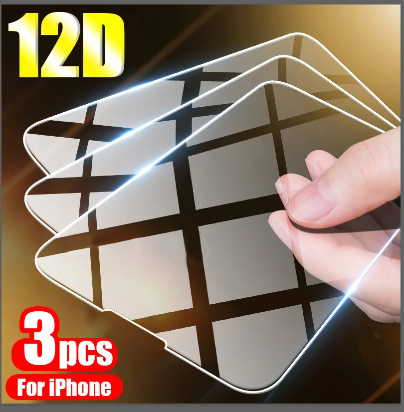 

3PCS Screen Protector 12 Mini Tempered For IPhone 14 11 13 Pro 7 8 6 Plus SE X XR Xs Max Glass
