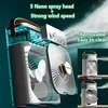 Portable Fan Air Conditioners USB Electric Fan LED Night Light Water Mist Fun 3 in 1 Air Humidifie for Home 2