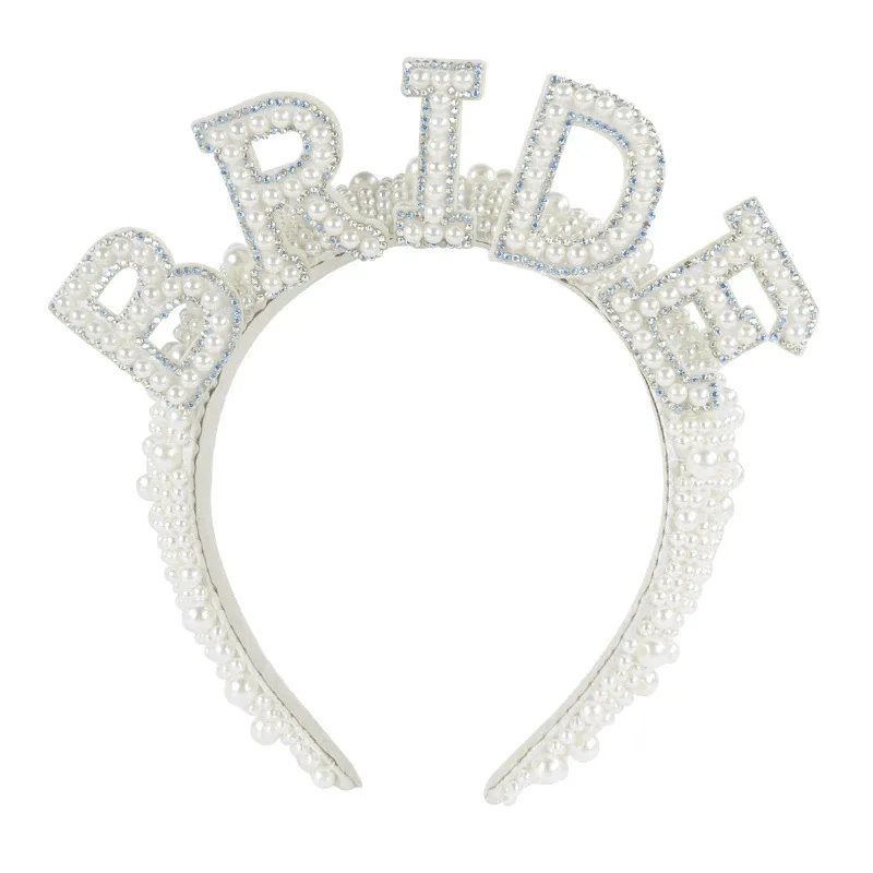 Fascia per Capelli con Perle da Sposa, Accessori per Capelli, Copricapo per Donne e Ragazze, per Matrimoni, Feste, Cerimonie - immagine 5