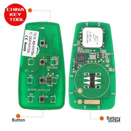 1ชิ้น autel AT004CL สากลสมาร์ทคีย์ระยะไกล4ปุ่ม autel สมาร์ทคีย์สำหรับ autel สมาร์ทคีย์สำหรับ KM100 IM508 IM608 4