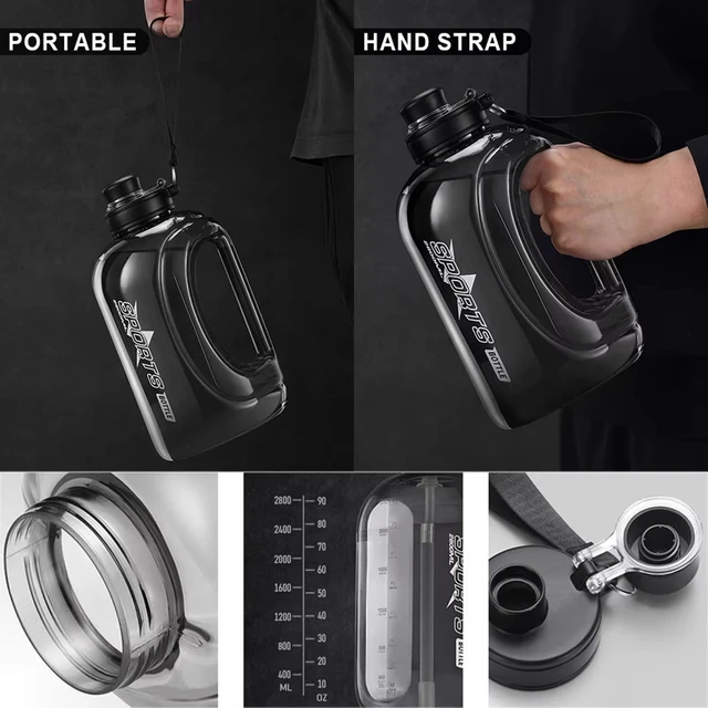 New Hiking And Fitness Super Large Capacity Accurate Calibration Water Bottle Food Grade Plastic Material Scientific Drinking 5
