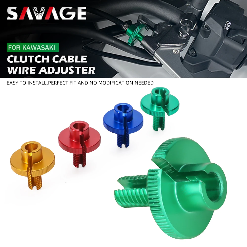Motorcycle Clutch Cable Wire Adjuster Screw For KAWASAKI Z750 Z1000 Z1000SX VERSYS 1000 NINJA ZX6R ZX9R ZX10R ZX12R ZZR400 Motorcycle M10 motorcycle clutch cable