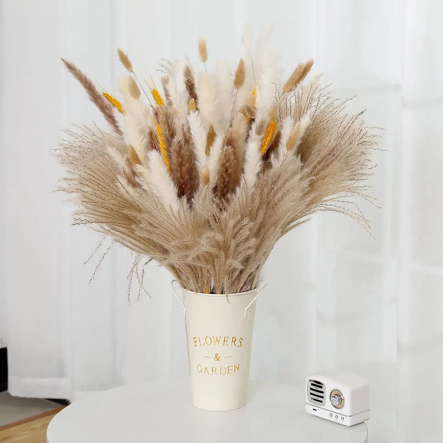 

30pcs Dried Flower Nature Fluffy Pampas Grass for Wedding Party Decoration Bunny Rabbit Tail Reeds Artificial Flowers Home Decor