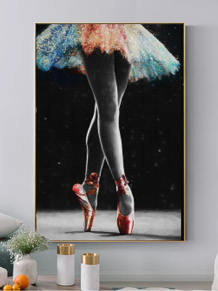 5D DIY Diamond Painting Ballerina Girl Diamond Embroidery Round Portrait Cross Stitch Kit Home Decor Rhinestone Painting