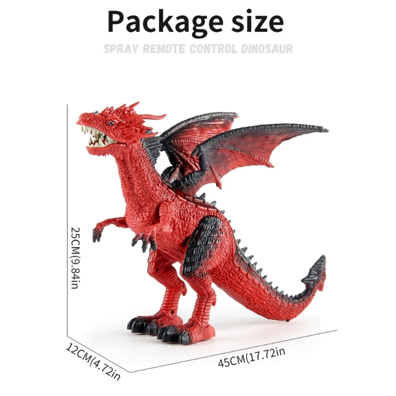 Kids Smoke Dinosaur Toy Early Education Remote Control Toy 6
