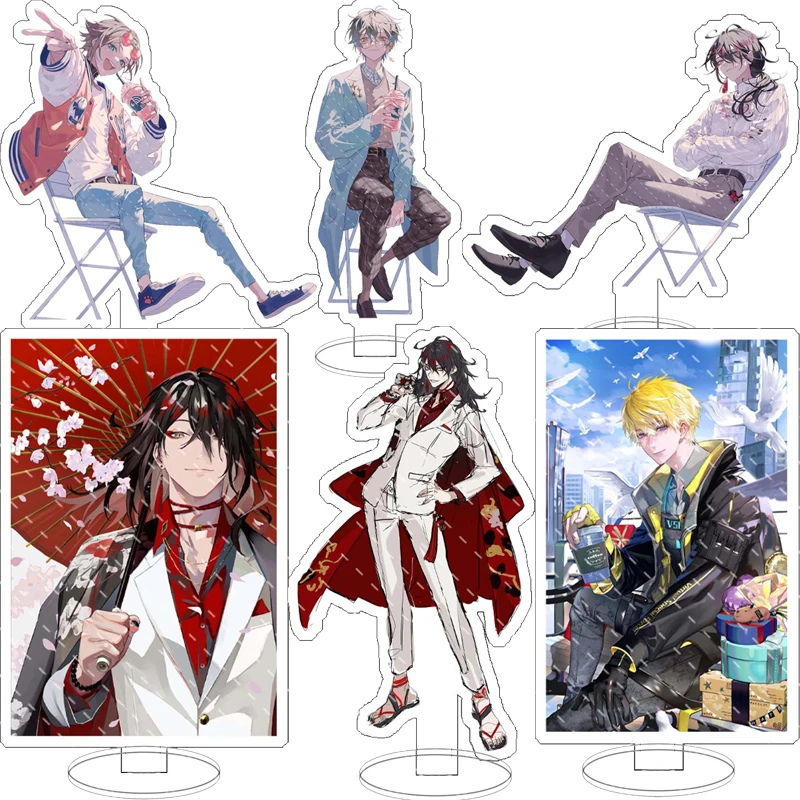 Anime Luxiem Vtuber Supporto Acrilico Shu Mysta Luca Ike Vox Personaggio Modello Piatto Desk Decor Fan Regali Cosplay Hot Portachiavi