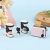 1:12 Dollhouse Mini Decoration Simulation Coffee Maker Coffee Pot Coffee Machine Kitchen Electrical Model Doll Toy 1