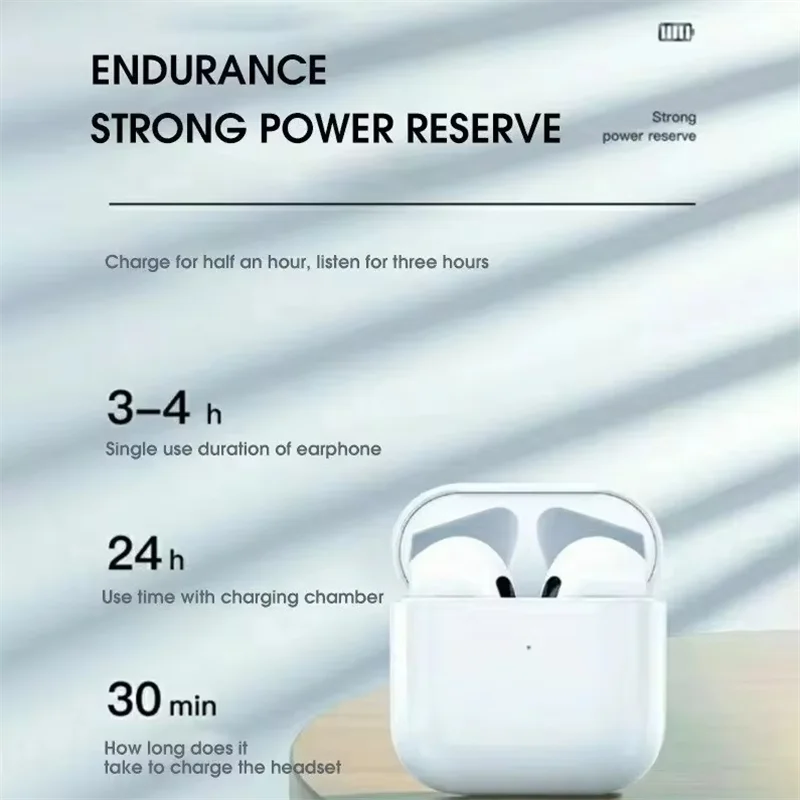Pro4 TWS Bluetooth Earphones 9D Stereo Wireless Headphones InEar HiFi Earbuds HandsFree Headset With Microphone For Xiaomi 5