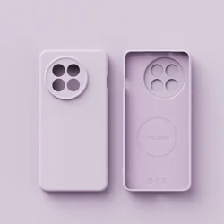 Magnetic Matte Soft Liquid Silicone Velvet Case with Mag - safe and Camera Protection for OnePlus 15T (Purple)