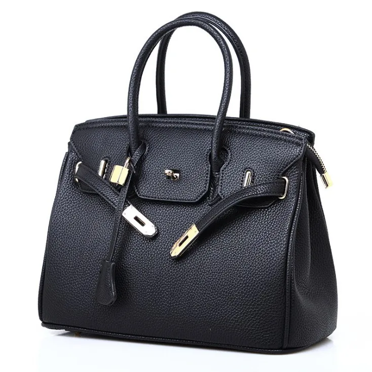 

Classic large capacity lychee patterned Kelly platinum bag is versatile, trendy, and high-end handbag