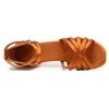 Satin Latin Dance Shoes for Women, Professional Node Heel, Salsa, Tango, Ballroom, 7cm, 5cm 6