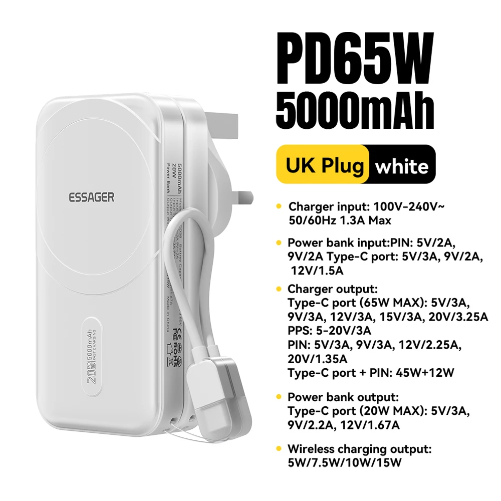 65W UK White