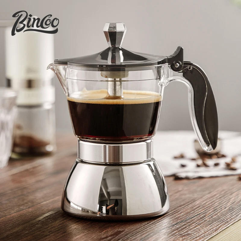 Stovetop Espresso Maker Moka Pot 1-4 Cups with 100pcs Filter Paper and  Mocha Coffee Distributor Classic Italian Coffee Maker - AliExpress