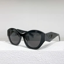  Polygonal Cat Eye Small Frame Color Lens Women Sunglasses 2022 Luxury Brand Unusual Design Steampunk Retro Tone Neutral 40027U 