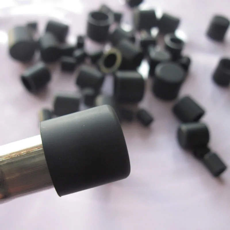 Suiwotin 12PCS Black Rubber End Caps - 45mm Inner Diameter, 35mm Length, For Tubes & Pipes